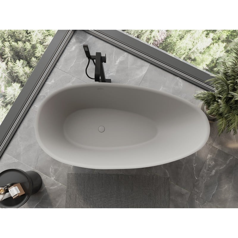 Mexen Milano wanna wolnostojąca z konglomeratu 150 x 82 cm, beton mat - 57301508561