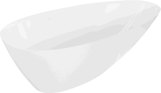 Mexen Milano wanna wolnostojąca z konglomeratu 170 x 86 cm, biała połysk - 57301708510