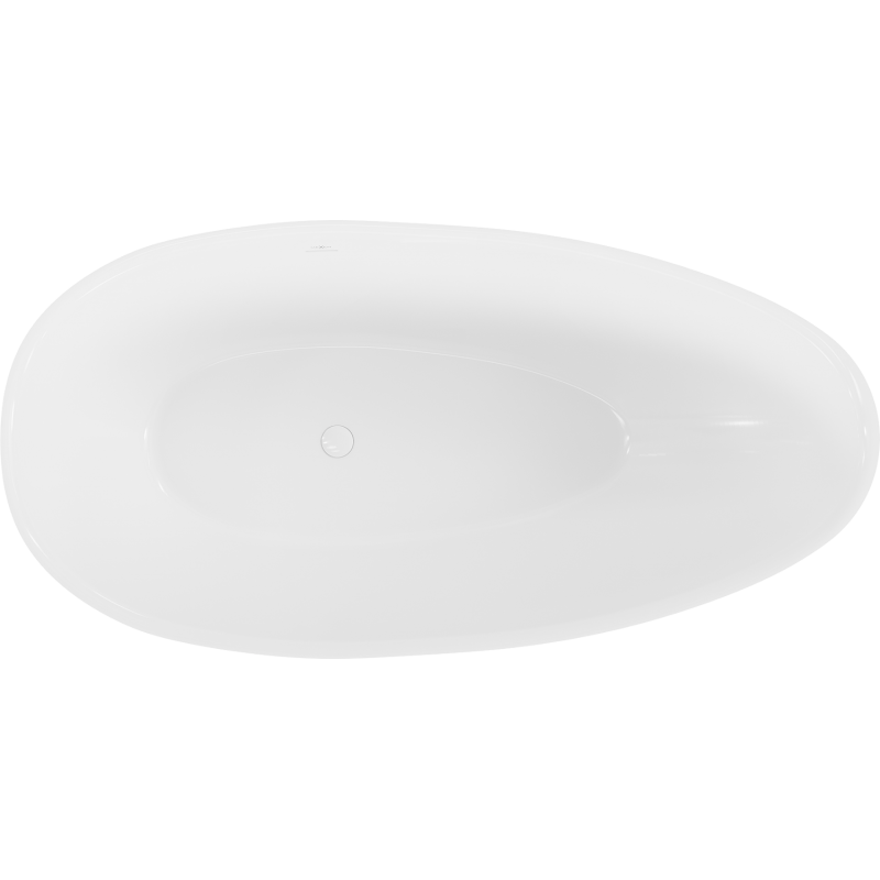 Mexen Milano wanna wolnostojąca z konglomeratu 170 x 86 cm, biała połysk - 57301708510