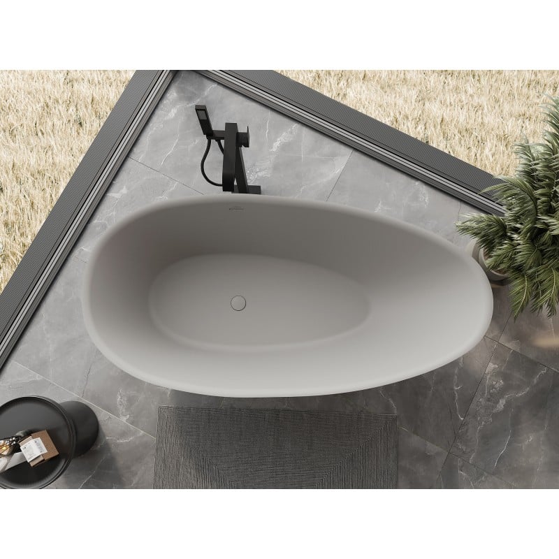 Mexen Milano wanna wolnostojąca z konglomeratu 150 x 82 cm, beton mat - 57301508561