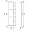 Mexen X-Wall-K półka wnękowa z konglomeratu 93,2 x 20,7 cm, biała - 1900932010