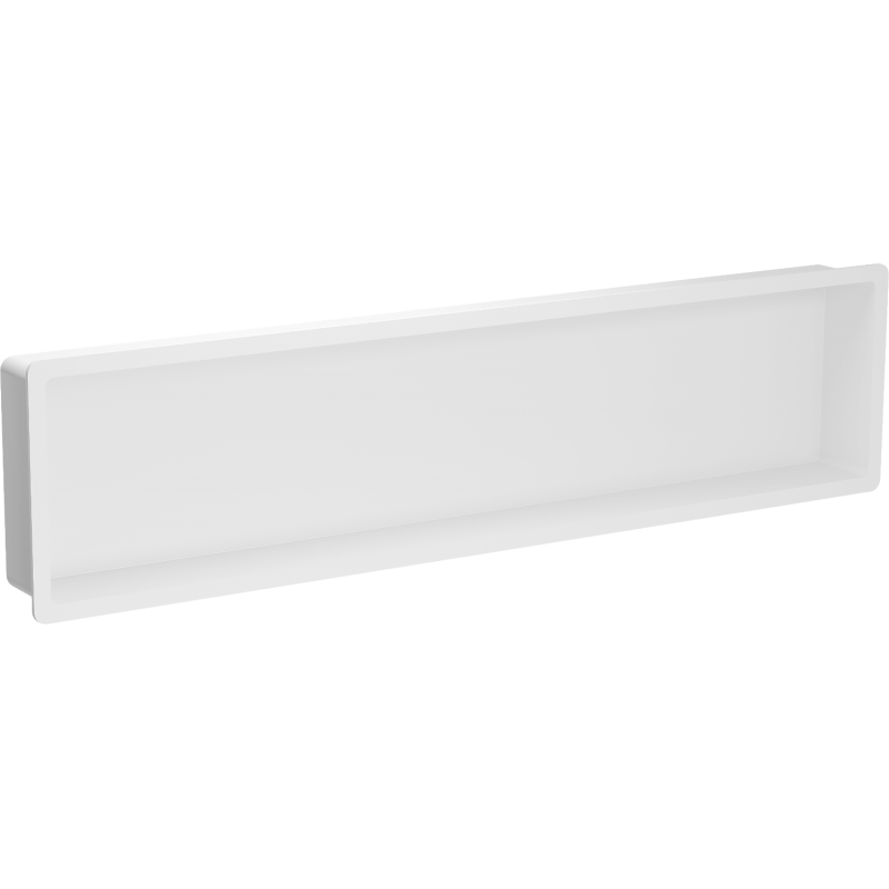 Mexen X-Wall-K półka wnękowa z konglomeratu 122,7 x 30,7 cm, biała - 1900123010
