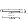 Mexen Flat ABS odpływ liniowy 2w1 70 cm, inox- 1069070