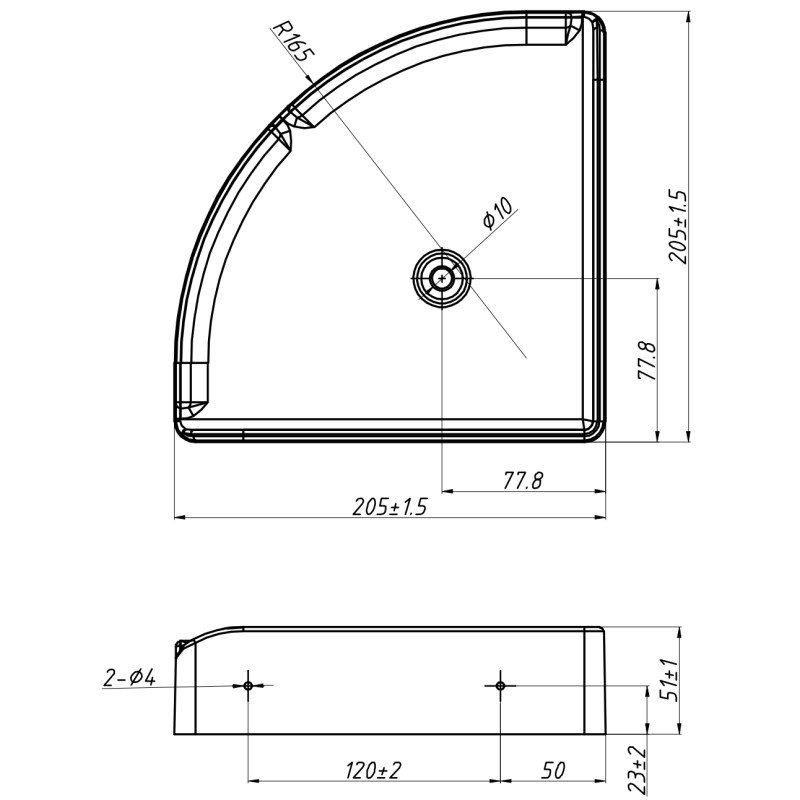 Mexen X-Wall-S półka ścienna narożna SMC 20,5 x 20,5 cm, biała - 1901202005