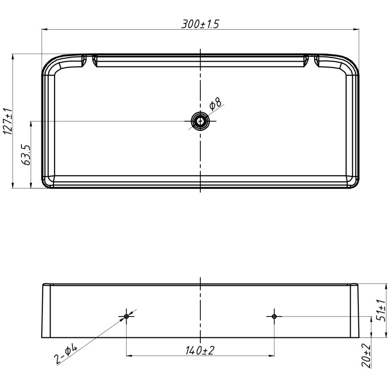 Mexen X-Wall-S półka ścienna SMC 30 x 12,7 cm, biała - 1901301305