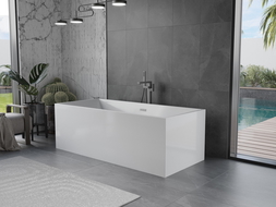 Mexen Vigo wanna wolnostojąca 178,5 x 80 cm, biała, przelew gun gray szczotkowany - 51251788000-66