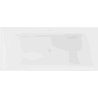 Mexen Vigo wanna wolnostojąca 178,5 x 80 cm, biała/czarna, przelew biały - 51251788075-20