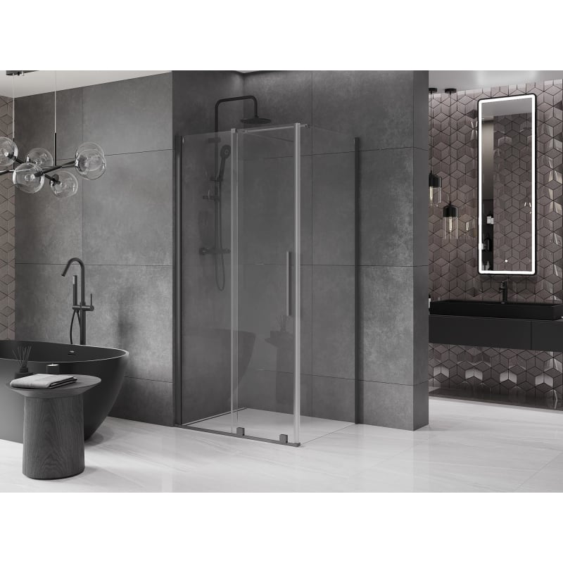 Mexen Velar kabina prysznicowa rozsuwana 90 x 70 cm, transparent, gun metal - 871-090-070-01-95