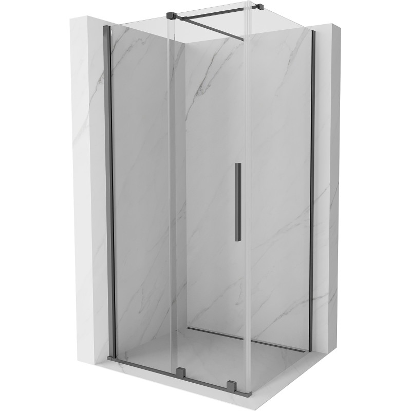 Mexen Velar kabina prysznicowa rozsuwana 90 x 100 cm, transparent, gun metal - 871-090-100-01-95