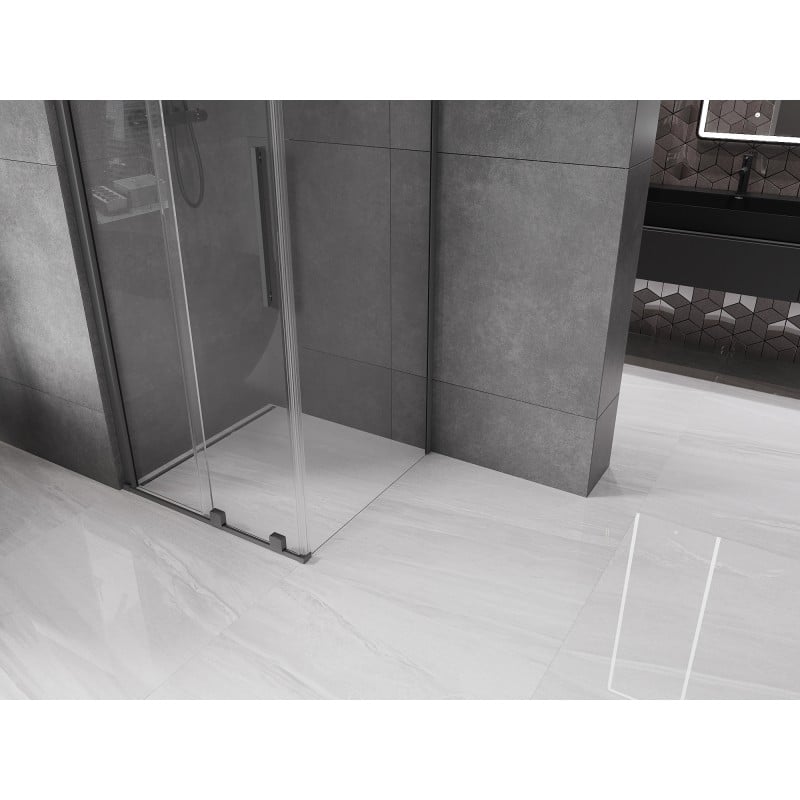 Mexen Velar kabina prysznicowa rozsuwana 90 x 90 cm, transparent, gun metal - 871-090-090-01-95