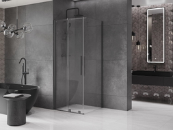 Mexen Velar kabina prysznicowa rozsuwana 90 x 90 cm, transparent, gun metal - 871-090-090-01-95