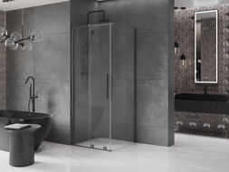 Mexen Velar kabina prysznicowa rozsuwana 110 x 110 cm, transparent, gun metal - 871-110-110-01-95