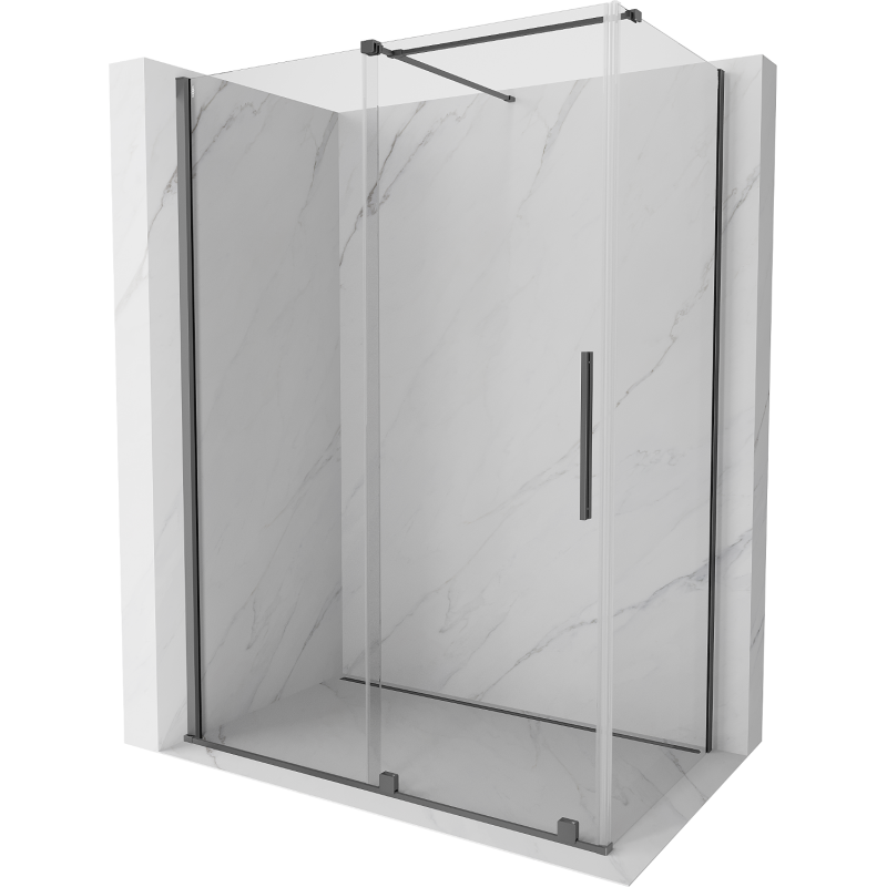 Mexen Velar kabina prysznicowa rozsuwana 150 x 75 cm, transparent, gun metal - 871-150-075-01-95