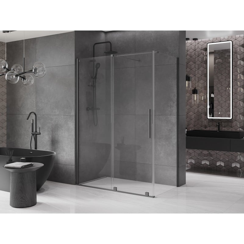 Mexen Velar kabina prysznicowa rozsuwana 160 x 80 cm, transparent, gun metal - 871-160-080-01-95