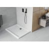 Mexen Flat brodzik prostokątny slim 130 x 90 cm, biały, syfon czarny - 40109013B
