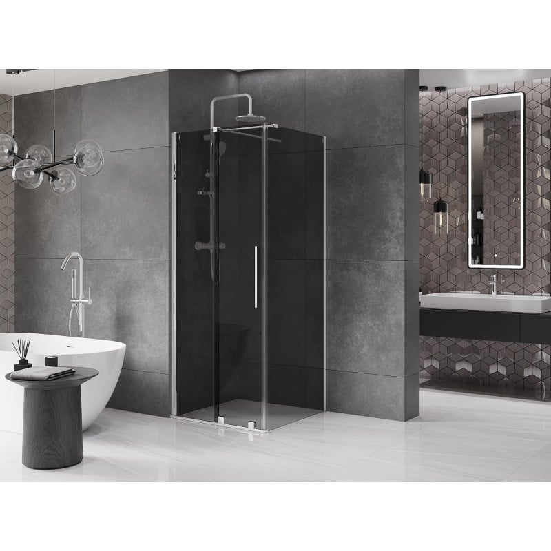 Mexen Velar kabina prysznicowa rozsuwana 100 x 100 cm, grafit, chrom - 871-100-100-41-01