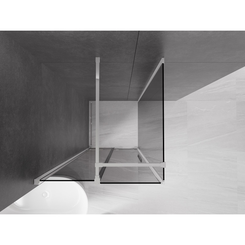 Mexen Velar kabina prysznicowa rozsuwana 120 x 120 cm, grafit, chrom - 871-120-120-41-01