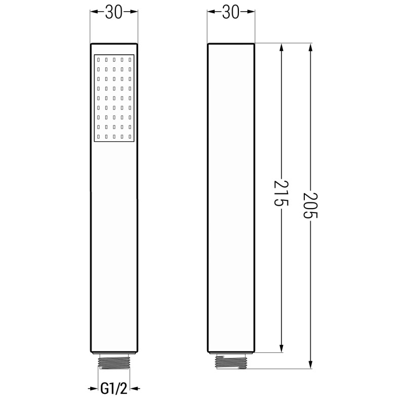 Mexen R-77 rączka prysznicowa 1-funkcyjna, chrom - 79577-00