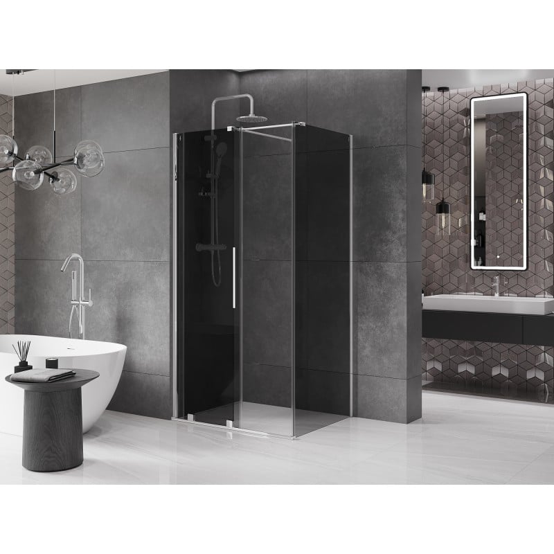 Mexen Velar kabina prysznicowa rozsuwana 100 x 75 cm, grafit, chrom - 871-100-075-41-01