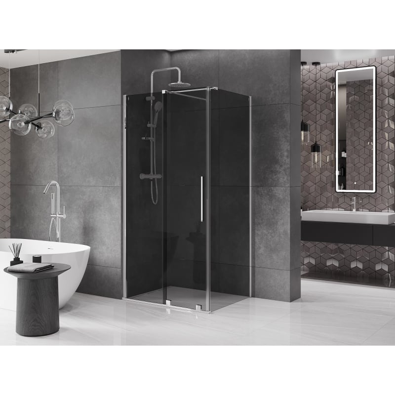 Mexen Velar kabina prysznicowa rozsuwana 100 x 120 cm, grafit, chrom - 871-100-120-41-01