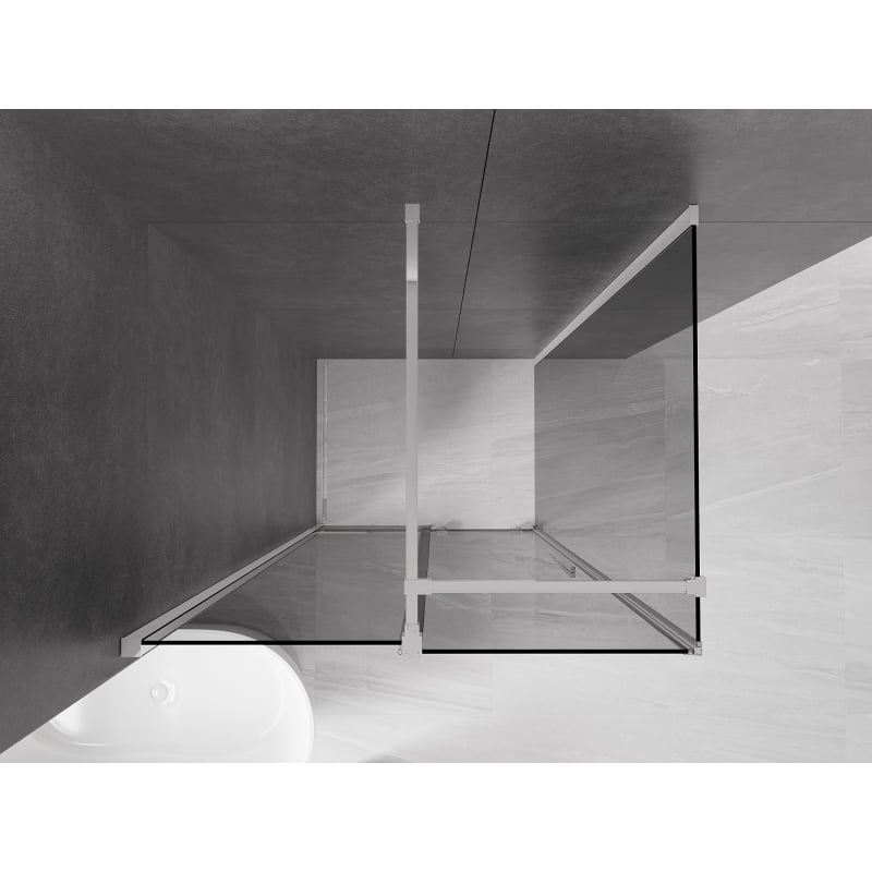 Mexen Velar kabina prysznicowa rozsuwana 100 x 120 cm, grafit, chrom - 871-100-120-41-01