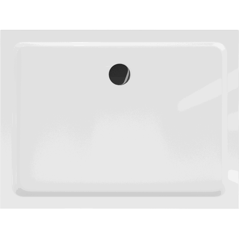 Mexen Flat brodzik prostokątny slim 140 x 80 cm, biały, syfon czarny - 40108014B
