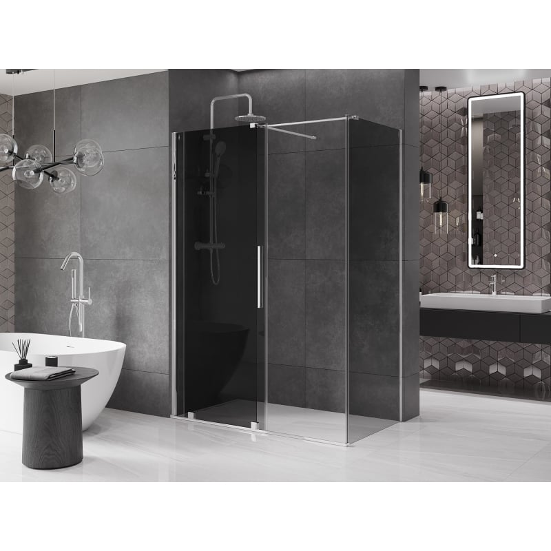 Mexen Velar kabina prysznicowa rozsuwana 140 x 70 cm, grafit, chrom - 871-140-070-41-01