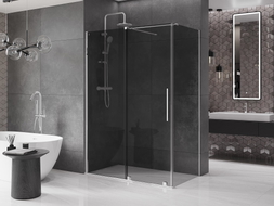 Mexen Velar kabina prysznicowa rozsuwana 140 x 80 cm, grafit, chrom - 871-140-080-41-01