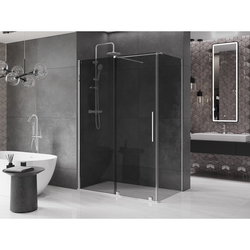Mexen Velar kabina prysznicowa rozsuwana 160 x 70 cm, grafit, chrom - 871-160-070-41-01