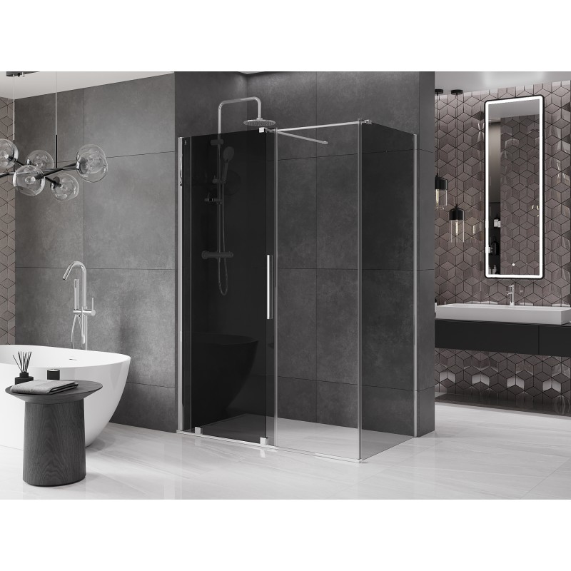 Mexen Velar kabina prysznicowa rozsuwana 160 x 85 cm, grafit, chrom - 871-160-085-41-01