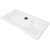 Mexen Flat brodzik prostokątny slim 120 x 70 cm, biały, syfon czarny - 40107012B