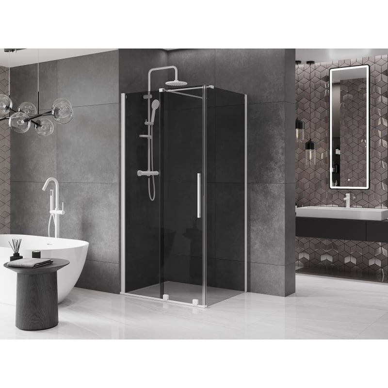 Mexen Velar kabina prysznicowa rozsuwana 120 x 80 cm, grafit, biała - 871-120-080-41-20
