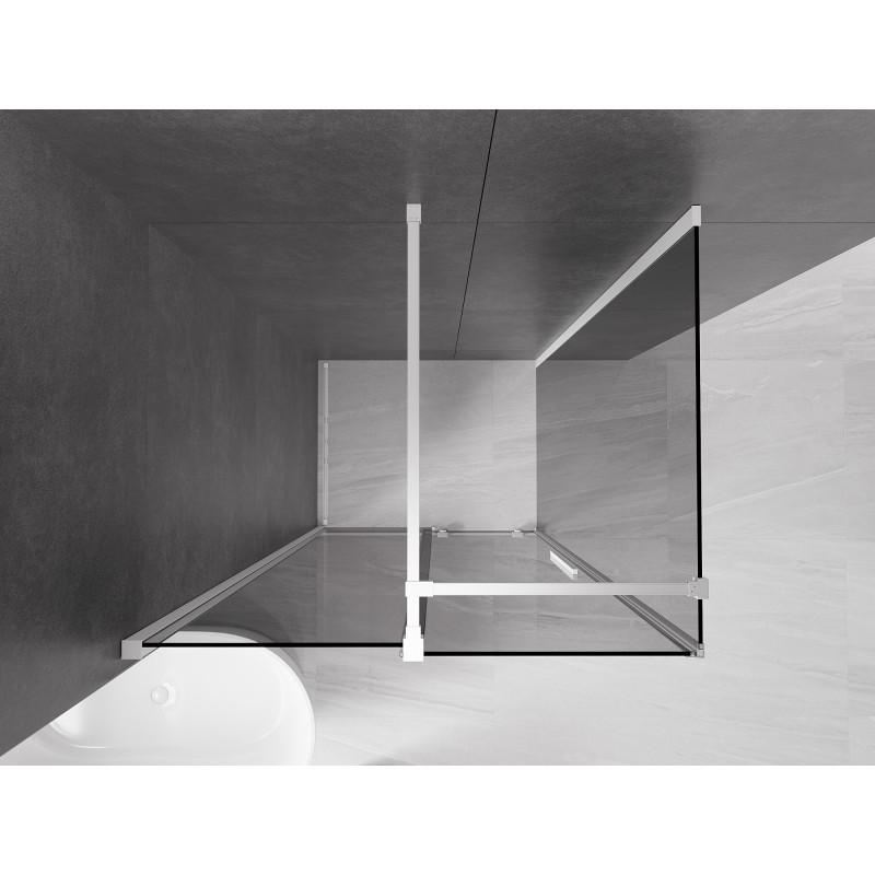 Mexen Velar kabina prysznicowa rozsuwana 130 x 100 cm, grafit, biała - 871-130-100-41-20