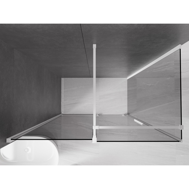 Mexen Velar kabina prysznicowa rozsuwana 150 x 90 cm, grafit, biała - 871-150-090-41-20