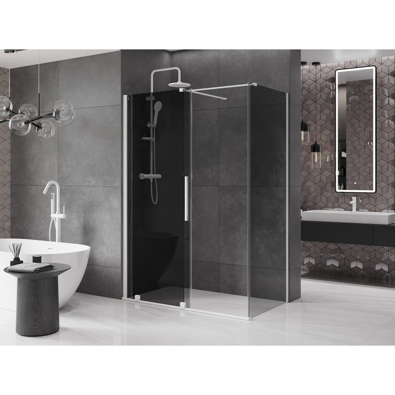 Mexen Velar kabina prysznicowa rozsuwana 160 x 80 cm, grafit, biała - 871-160-080-41-20