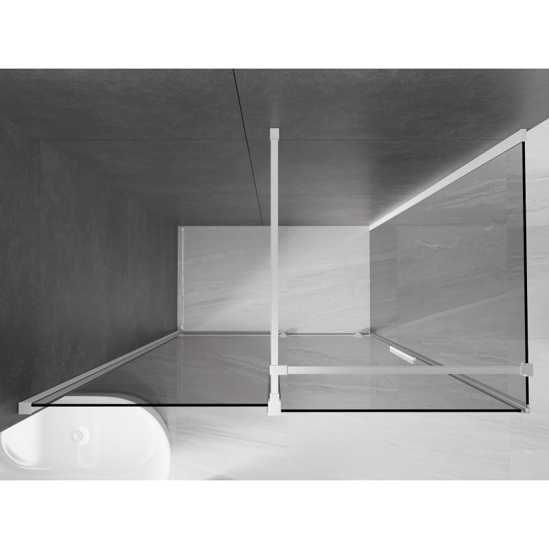 Mexen Velar kabina prysznicowa rozsuwana 160 x 80 cm, grafit, biała - 871-160-080-41-20