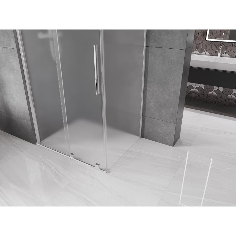 Mexen Velar kabina prysznicowa rozsuwana 100 x 75 cm, szron, chrom - 871-100-075-31-01
