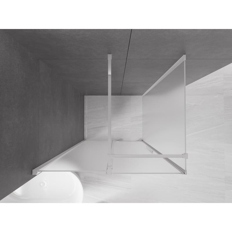 Mexen Velar kabina prysznicowa rozsuwana 100 x 75 cm, szron, chrom - 871-100-075-31-01