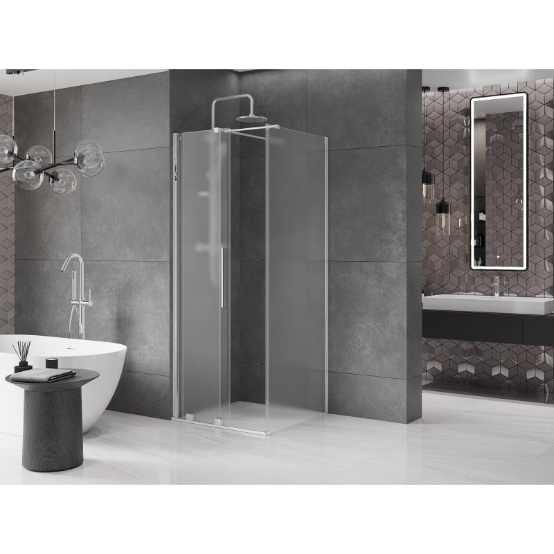Mexen Velar kabina prysznicowa rozsuwana 100 x 100 cm, szron, chrom - 871-100-100-31-01