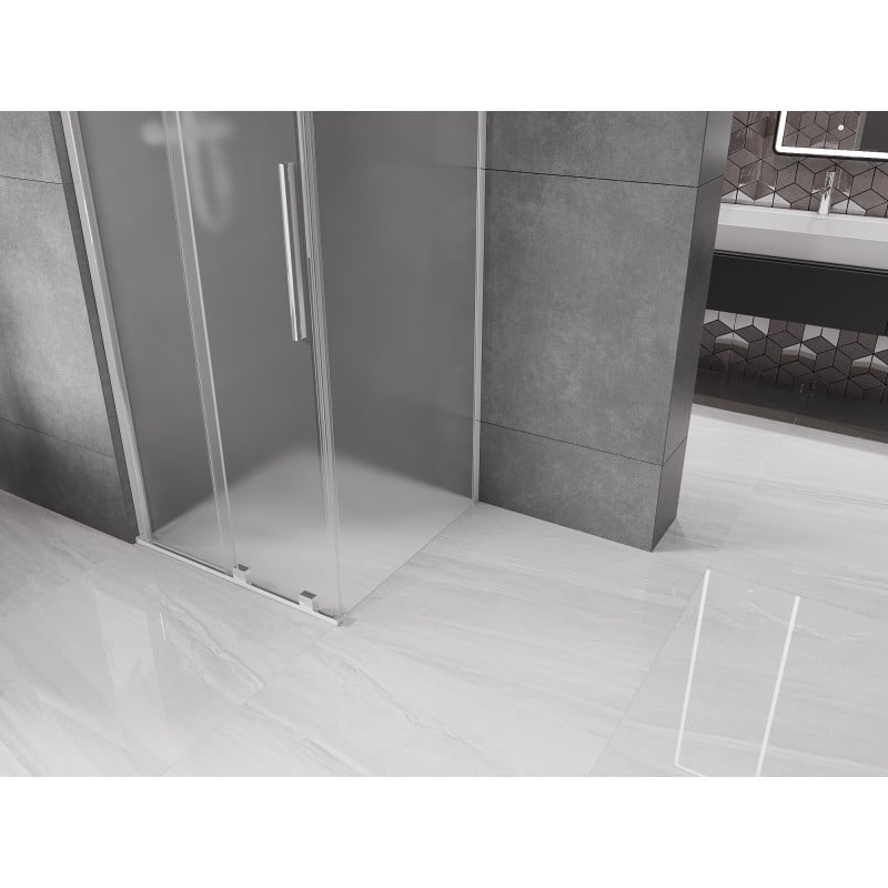 Mexen Velar kabina prysznicowa rozsuwana 100 x 100 cm, szron, chrom - 871-100-100-31-01