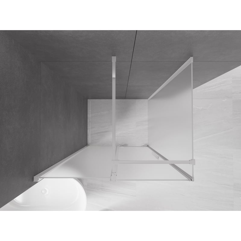 Mexen Velar kabina prysznicowa rozsuwana 110 x 80 cm, szron, chrom - 871-110-080-31-01