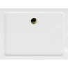 Mexen Flat brodzik prostokątny slim 130 x 80 cm, biały, syfon złoty - 40108013G