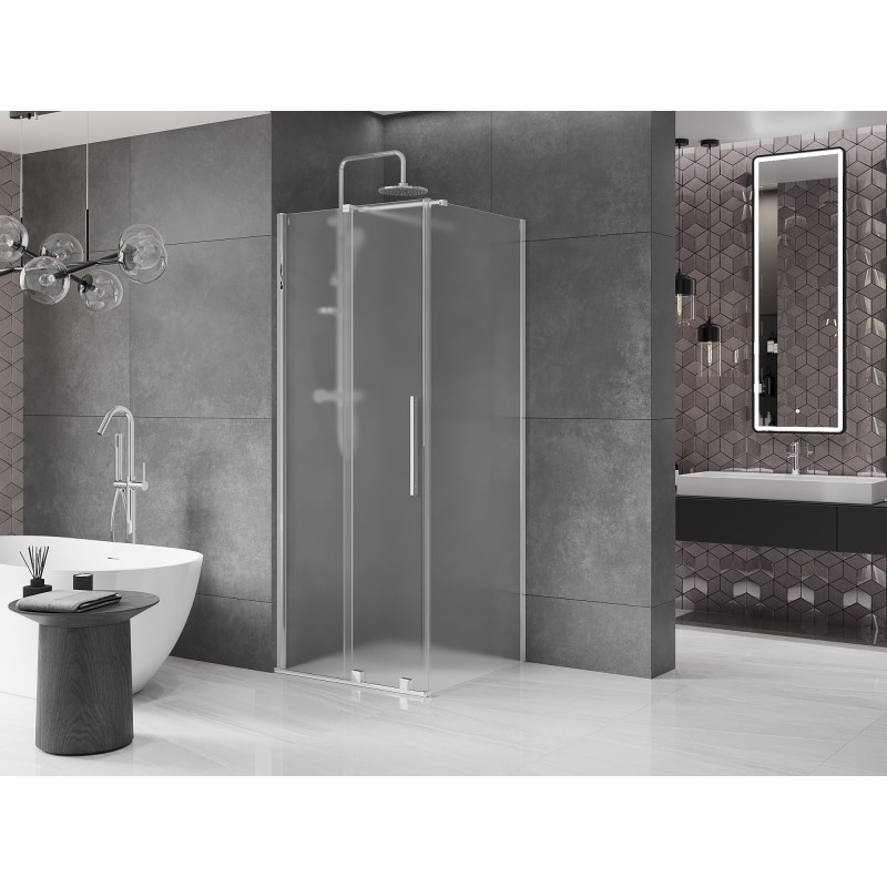 Mexen Velar kabina prysznicowa rozsuwana 110 x 110 cm, szron, chrom - 871-110-110-31-01