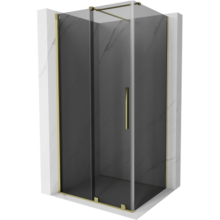 Mexen Velar kabina prysznicowa rozsuwana 90 x 85 cm, grafit, złota - 871-090-085-41-50