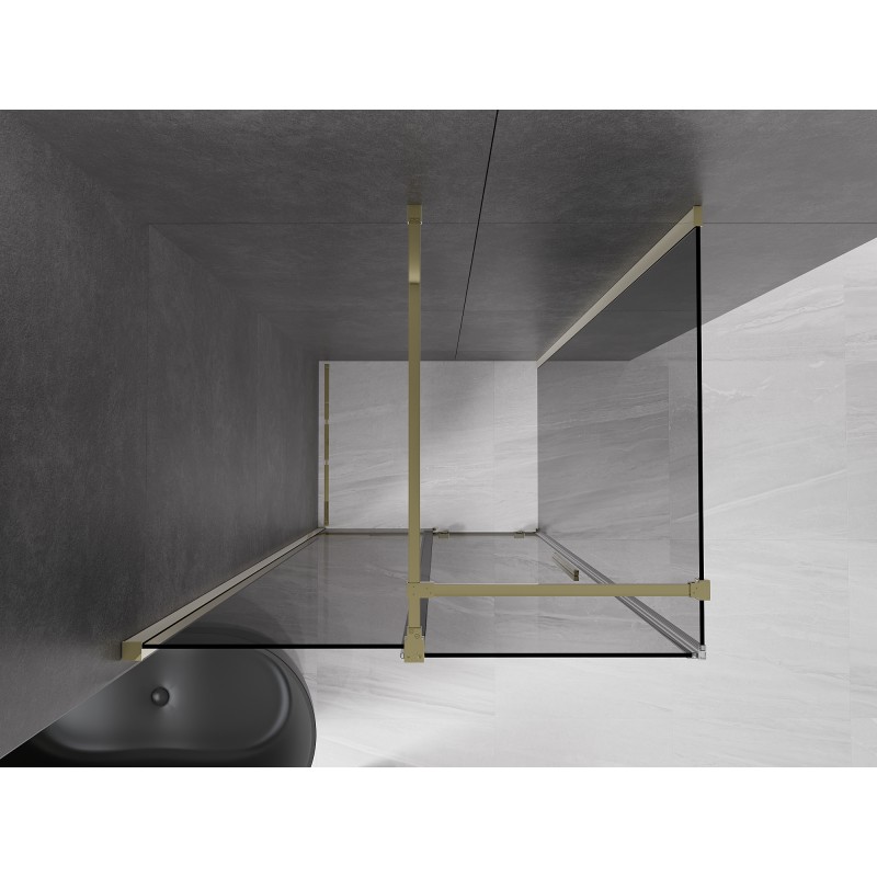 Mexen Velar kabina prysznicowa rozsuwana 90 x 85 cm, grafit, złota - 871-090-085-41-50