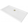 Mexen Flat brodzik prostokątny slim 120 x 70 cm, biały, syfon złoty - 40107012G