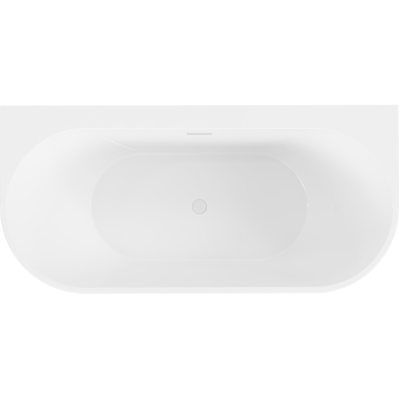 Mexen Oval+ wanna wolnostojąca przyścienna 170 x 80 cm, biała, przelew biały - 52681708000-20