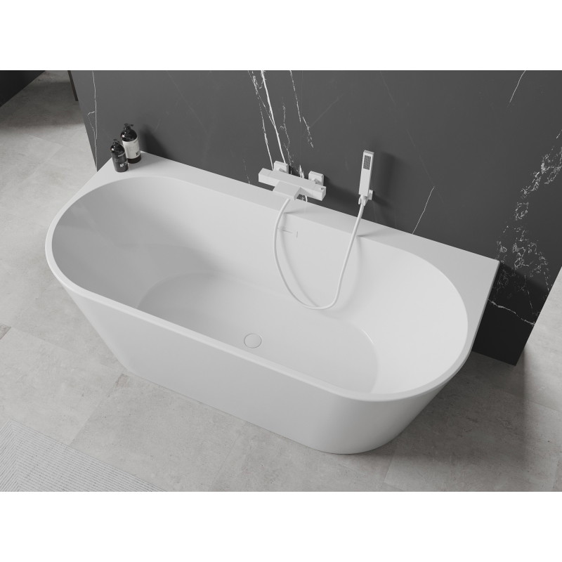 Mexen Oval+ wanna wolnostojąca przyścienna 170 x 80 cm, biała, przelew biały - 52681708000-20