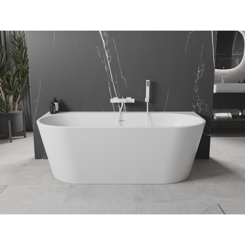 Mexen Oval+ wanna wolnostojąca przyścienna 170 x 80 cm, biała, przelew biały - 52681708000-20