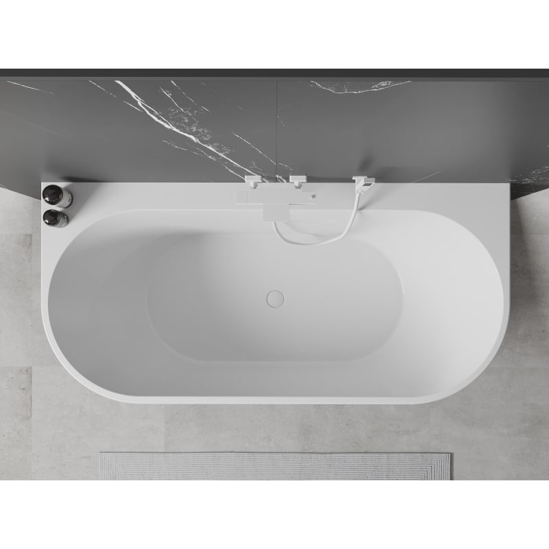 Mexen Oval+ wanna wolnostojąca przyścienna 170 x 80 cm, biała, przelew biały - 52681708000-20
